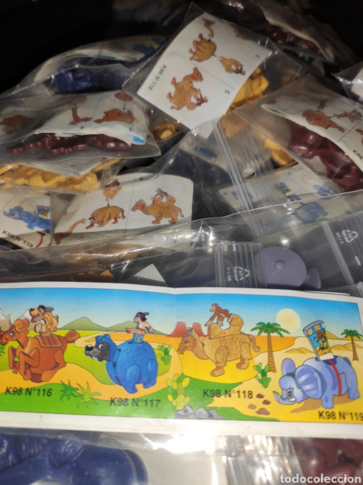 Figuras de Borracha e PVC: Kinder Ferrero 168A serie k98 jinetes de rodeos temerarios EU 1997 figuras sueltas 1 fig. + 2 bpz