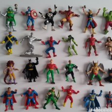 Figuras de Goma y PVC: GRAN LOTE 24 SUPERHEROES Y VILLANOS DC Y MARVEL COMICS SPAIN EURA SPAIN BULLY. Lote 301894448