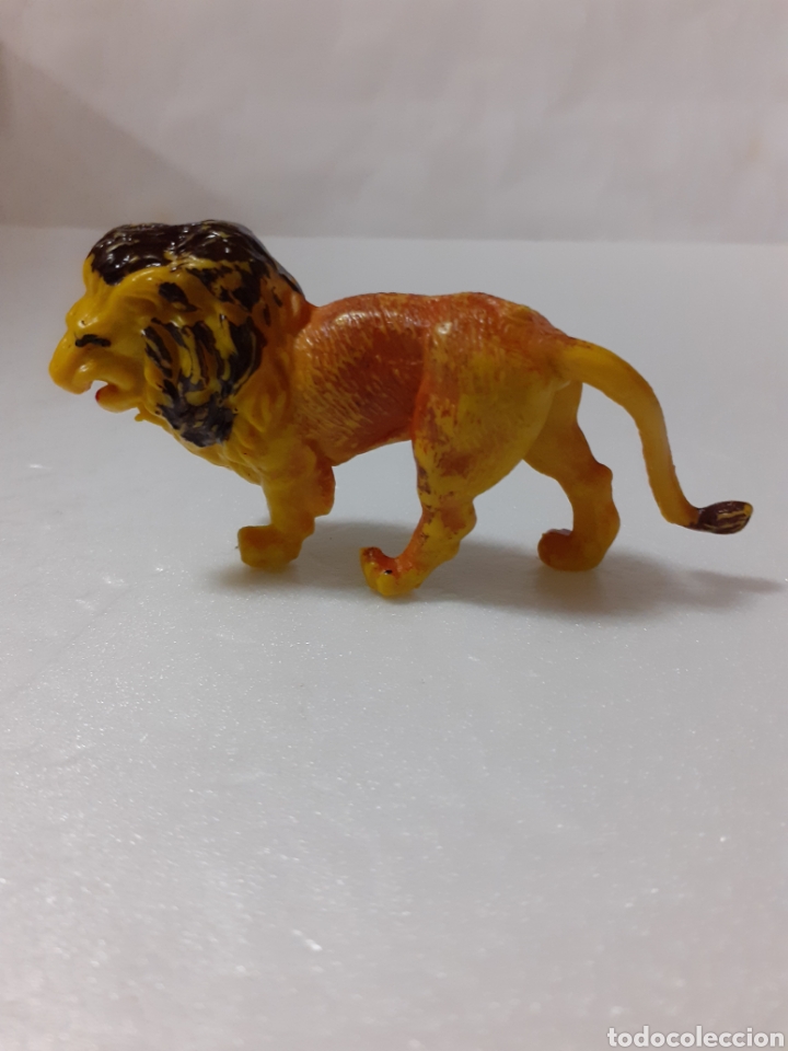 Figuras de goma y PVC: FIGURA LEON PLASTICO RARA - Foto 2