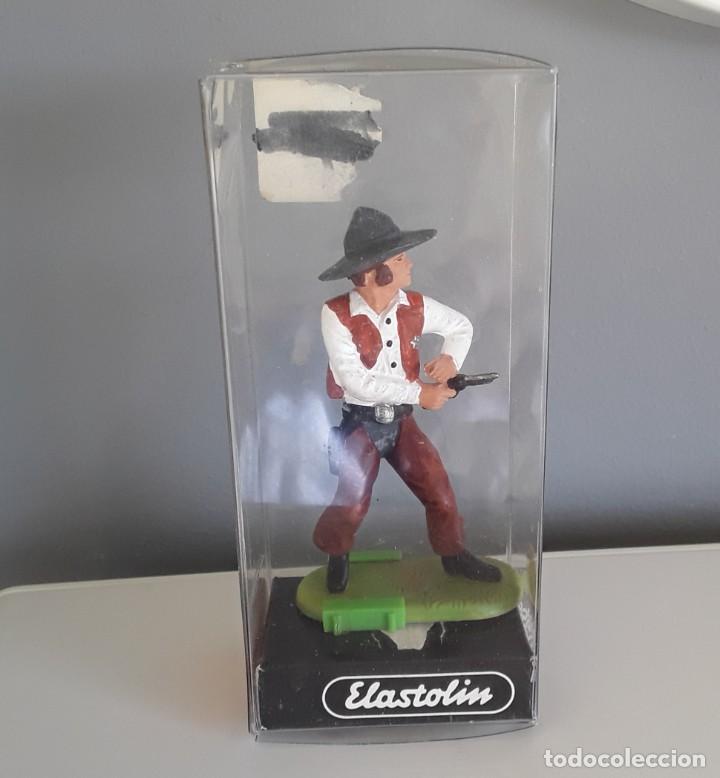 Figuras de goma y PVC: Sheriff, serie vaqueros Elastolin by Preiser en 7 cms., en el estilo de Reamsa / Jecsan - Foto 1