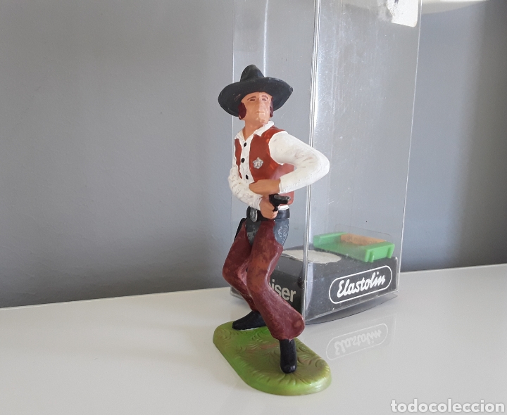Figuras de goma y PVC: Sheriff, serie vaqueros Elastolin by Preiser en 7 cms., en el estilo de Reamsa / Jecsan - Foto 4