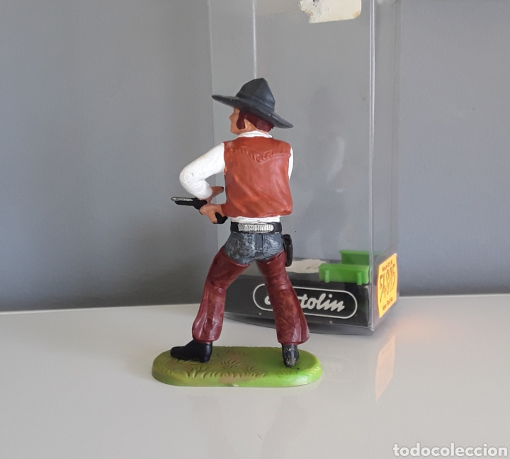 Figuras de goma y PVC: Sheriff, serie vaqueros Elastolin by Preiser en 7 cms., en el estilo de Reamsa / Jecsan - Foto 6