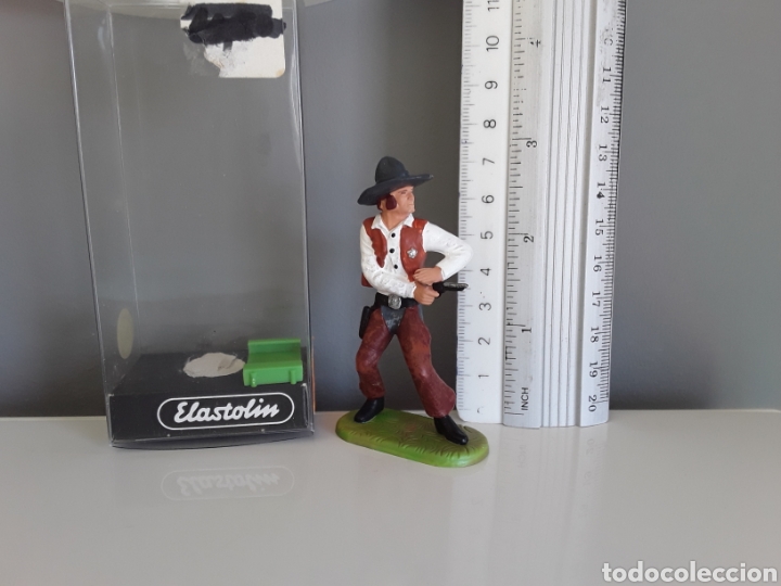 Figuras de goma y PVC: Sheriff, serie vaqueros Elastolin by Preiser en 7 cms., en el estilo de Reamsa / Jecsan - Foto 8