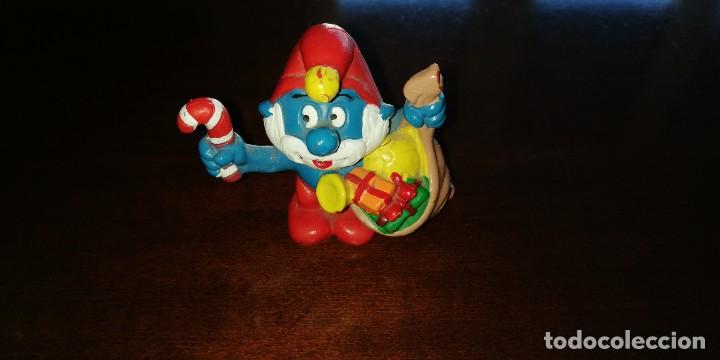 Figuras de Goma y PVC: Pitufo de Navidad A&ntilde;o 1981 de Sleich-Peyo.PVC 6 cm.