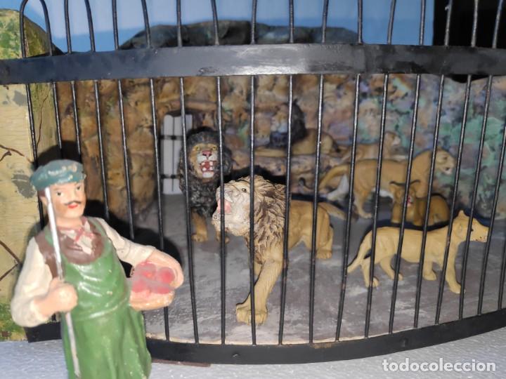 Figuras de goma y PVC: Jaula del Zoo para leones (Elastolin, 1930) - Foto 5