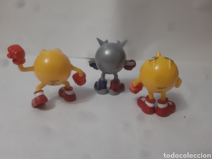 Figuras de goma y PVC: 3 Mu&ntilde;ecos Pac-Man (Bandai) - Foto 2