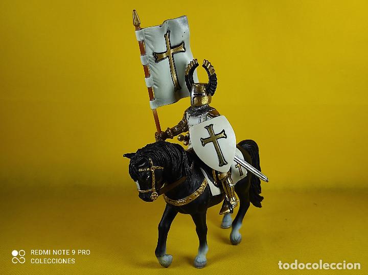 Figuras de goma y PVC: Schleich Caballero teut&oacute;n a caballo REF 540035 - Foto 2