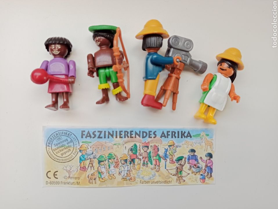 Figurines en Caoutchouc et PVC: 4 figuras Faszinierendes afrika de ferrero, huevos kinder