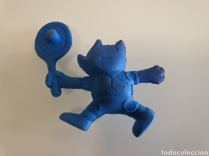 Figuras de goma y PVC: Mu&ntilde;eco Cobi Tenis Barcelona 92 Danone