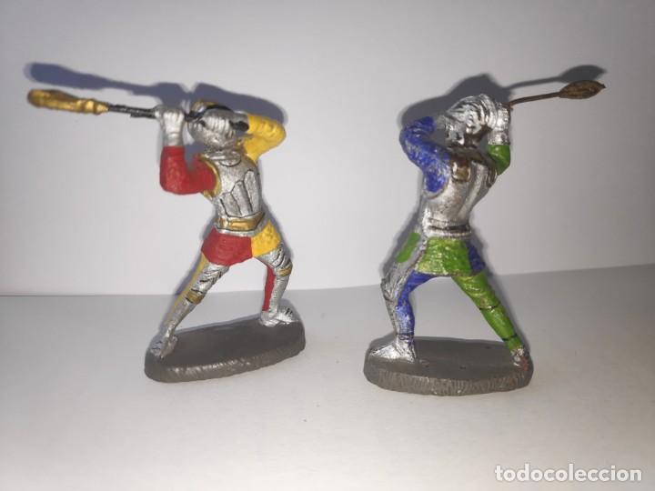 Figuras de goma y PVC: GUERREROS MEDIEVALES ELASTOLIN 1950 - Foto 1