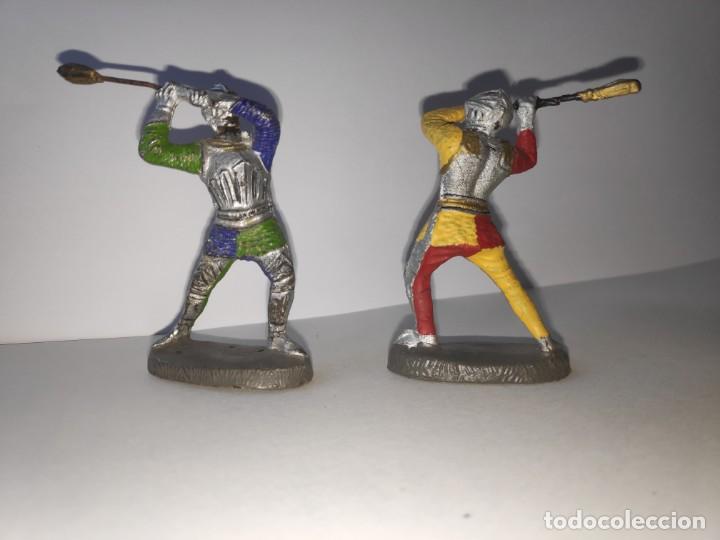 Figuras de goma y PVC: GUERREROS MEDIEVALES ELASTOLIN 1950 - Foto 2