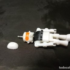 Figuras de Goma y PVC: ROBOT BLANCO Y NEGRO COMANBOYS PIE ROTO