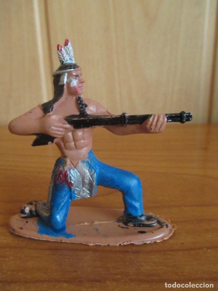 Figure di Gomma e PVC: FIGURA ANTIGUA INDIO OESTE , 5 CM ALTO ( PECH , JECSAN , REAMSA , COMANSI , ETC)