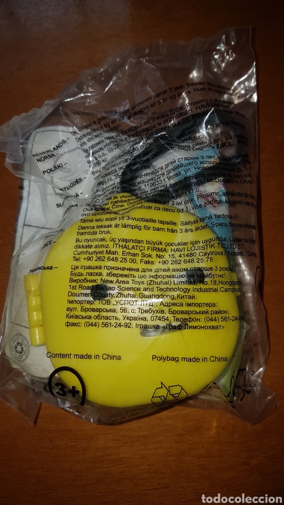 Figuras de goma y PVC: Figura hora de aventuras McDonald McDonald's lim&oacute;n nuevo en bolsa sellada precintado mu&ntilde;eco