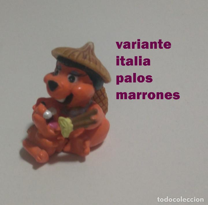 Kinder Figures: variante italia KINDER CASTOR coleccion CASTORES CHINOS JAPONESES FIGURA MU&Ntilde;ECo