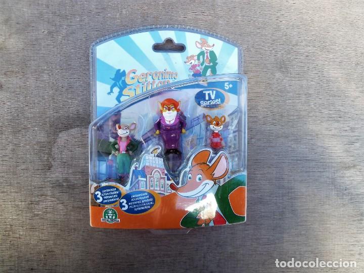 Figuras de Goma y PVC: Blister 3 personajes Geronimo Stilton. Nuevo!!