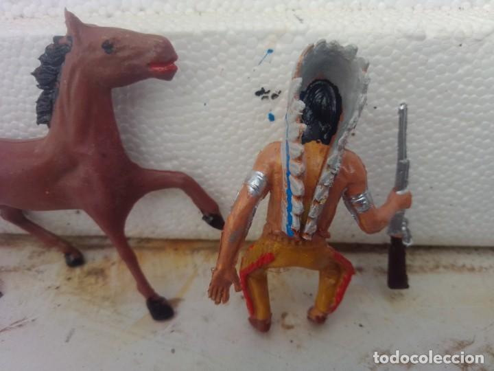 Figuras de goma y PVC: Indio y caballo de comansi - Foto 2