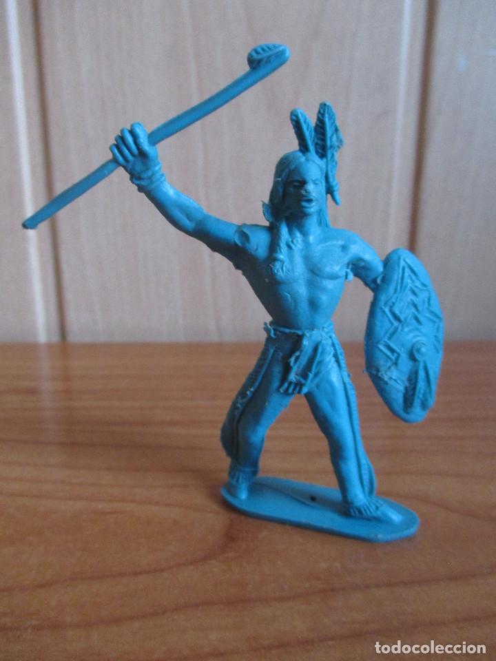 Figuras de Goma y PVC: FIGURA ANTIGUA INDIO OESTE , 7 CM ALTO ( PECH , JECSAN , REAMSA , COMANSI , ETC)