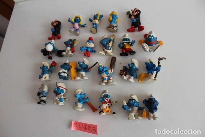 Figuras de goma y PVC: CASA PITUFOS CON 37 PITUFOS - MARCA PEYO Y SIN MARCA - Foto 21