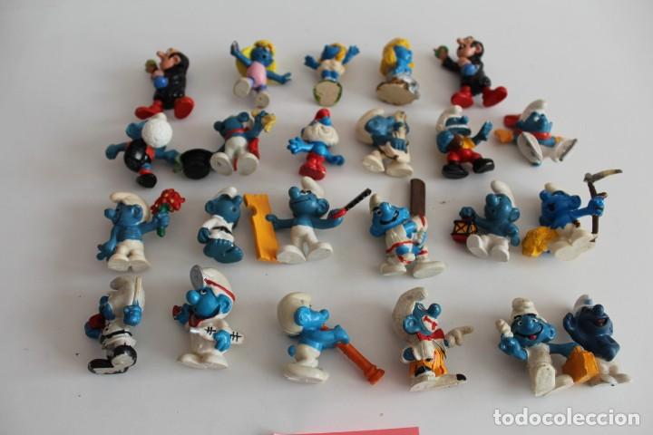 Figuras de goma y PVC: CASA PITUFOS CON 37 PITUFOS - MARCA PEYO Y SIN MARCA - Foto 27