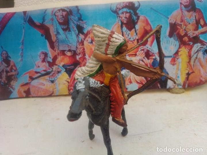 Figuras de goma y PVC: Indio y caballo de comansi - Foto 1