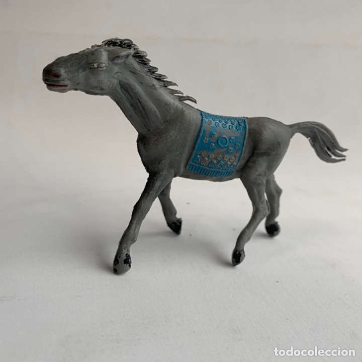 Figuras de goma y PVC: Lote 2 caballos indios de Pech oeste-far west - Foto 4