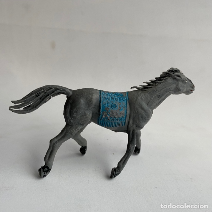 Figuras de goma y PVC: Lote 2 caballos indios de Pech oeste-far west - Foto 5