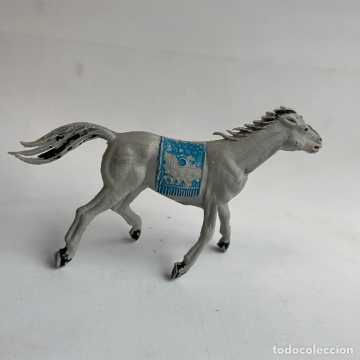 Figuras de goma y PVC: Lote 2 caballos indios de Pech oeste-far west - Foto 7