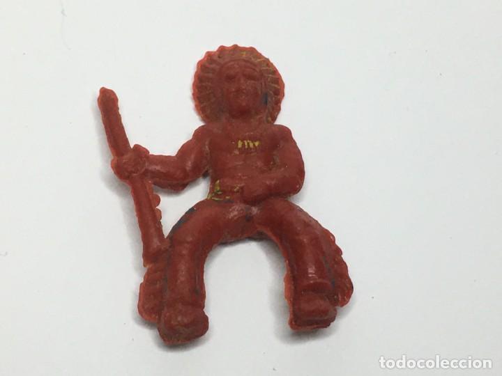 Figuras de goma y PVC: INDIO PARA CABALLO MINI OESTE COMANSI 4 CM. - Foto 1