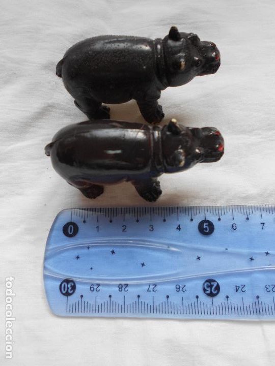 Figuras de goma y PVC: 2 HIPOPOTAMOS ZOO COMANSI - Foto 6
