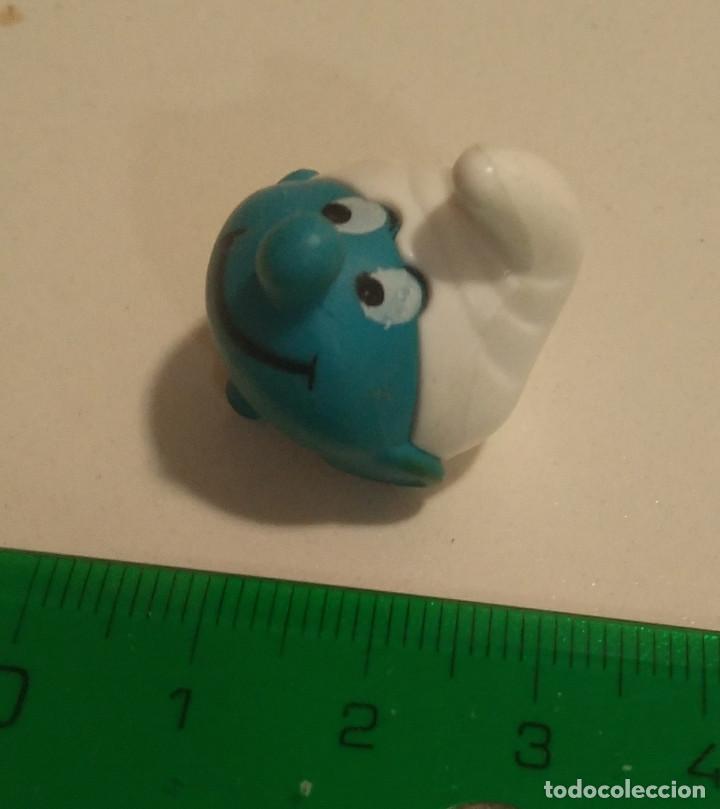 Figuras de Borracha e PVC: pitufo cabeza kinder miniatura antiguo