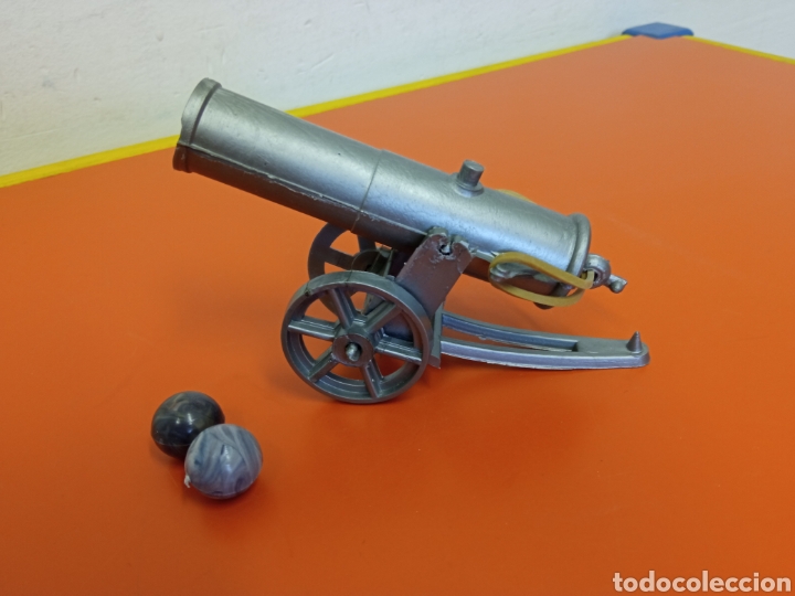 Figuras de goma y PVC: CA&Ntilde;&Oacute;N MILITAR GRAN CALIBRE (10 CM) DE PL&Aacute;STICO LANZA BOLAS.NACIONAL 70S.NUEVO.