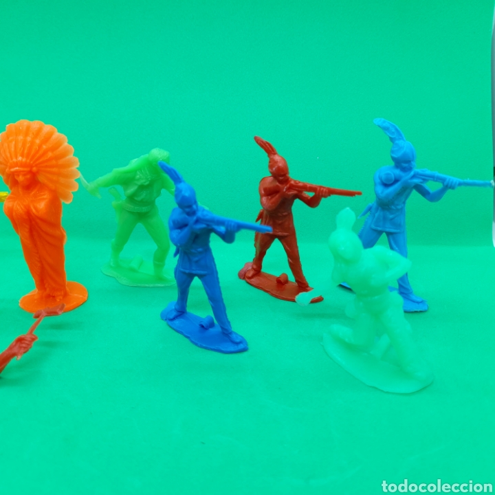 Figuras de goma y PVC: COMANSI, REAMSA, PIPERO. LOTE DE FIGURAS DE INDIOS Y VAQUEROS - Foto 2