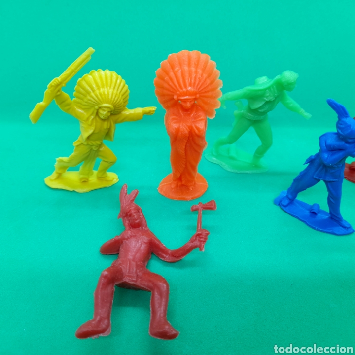 Figuras de goma y PVC: COMANSI, REAMSA, PIPERO. LOTE DE FIGURAS DE INDIOS Y VAQUEROS - Foto 3