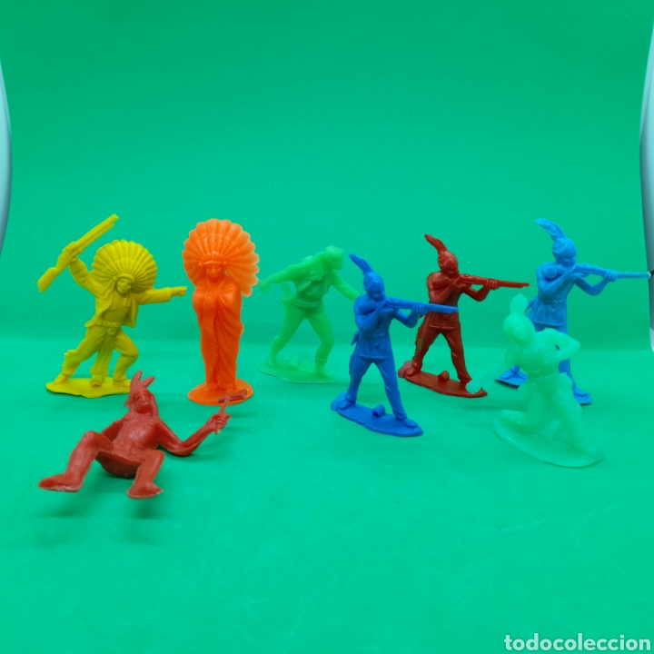 Figuras de goma y PVC: COMANSI, REAMSA, PIPERO. LOTE DE FIGURAS DE INDIOS Y VAQUEROS - Foto 1