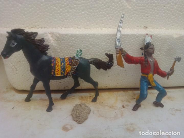 Figuras de goma y PVC: Indio y caballo de comansi - Foto 3