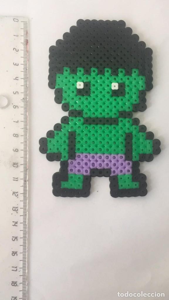 Figuras de goma y PVC: HULK HECHO CON HAMA BEADS - Foto 2