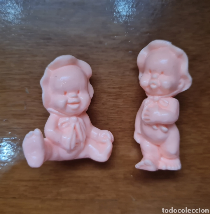 Rubber and PVC Figures: Lote figuras pvc goma pareja bebes babies gemelos a&ntilde;os 80 90