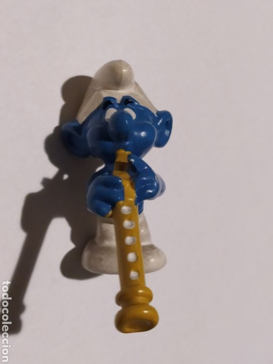 Figuras de goma y PVC: Figura Bully Peyo - Pitufo flauta - Germany - Foto 1