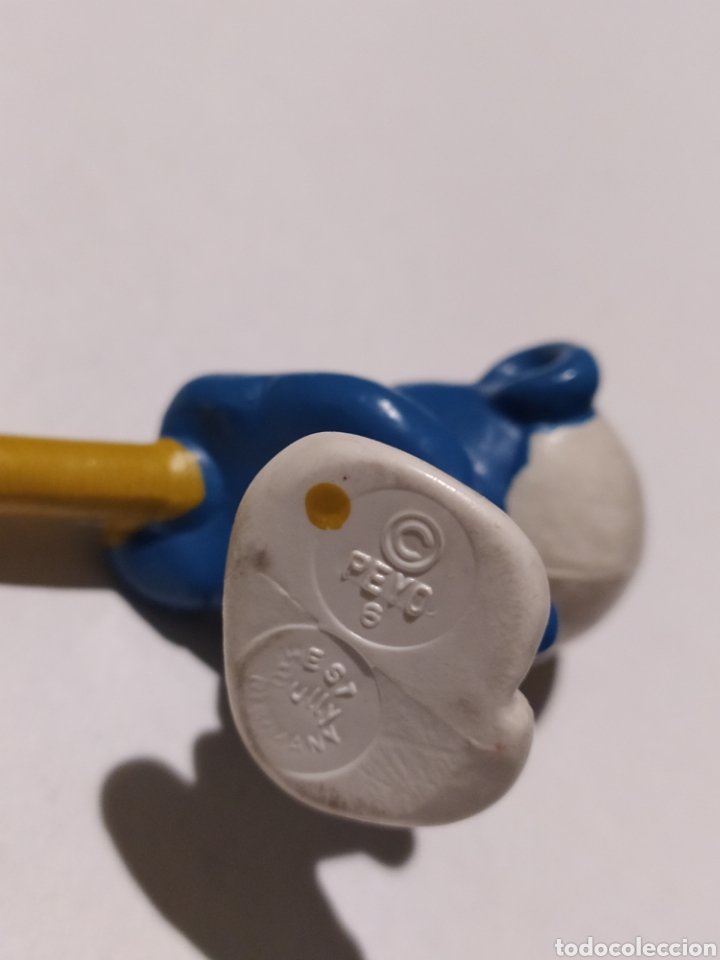 Figuras de goma y PVC: Figura Bully Peyo - Pitufo flauta - Germany - Foto 3