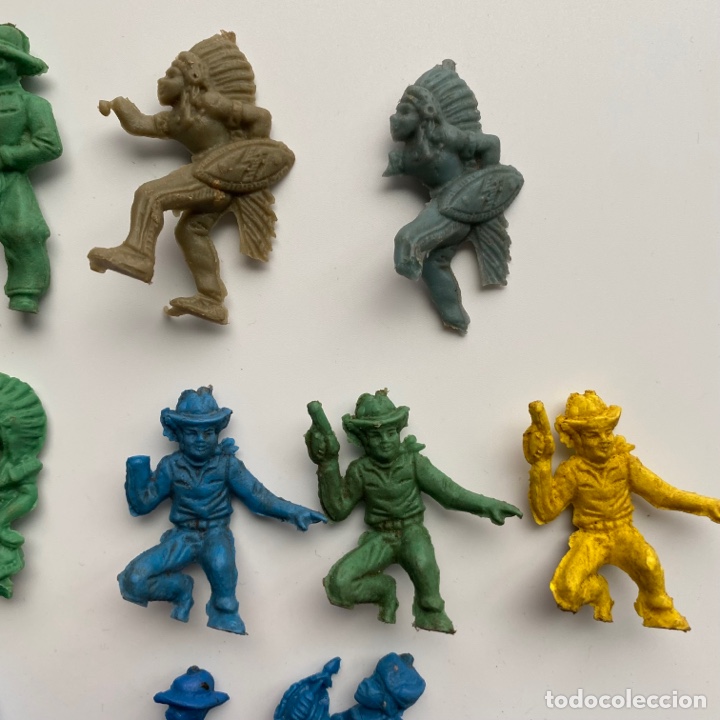Figuras de goma y PVC: Lote indios y vaqueros cowboys oeste far west - Foto 3