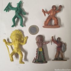 Figuras de Goma y PVC: LOTE DE 5 INDIOS A IDENTIFICAR PLÁSTICO PECH REAMSA COMANSI. Lote 337716948