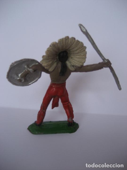 Figuras de goma y PVC: Indio Comansi con lanza y escudo - Foto 2