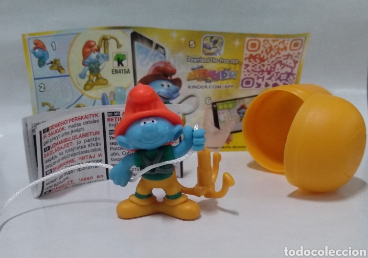 Kinder Figures: C0T - Kinder sorpresa 2021. Pitufos Schtroumpfs. Serie Talentos Especiales. Escalador EN415A