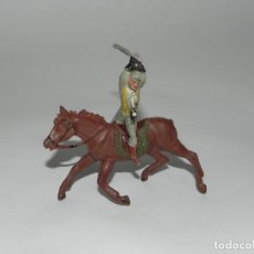 Figurines en Caoutchouc et PVC: FIGURA DE SOLDADO CONFEDERADO A CABALLO. REALIZADO POR PECH. ORIGINAL AÑOS 50 EN GOMA.. Lote 339741558