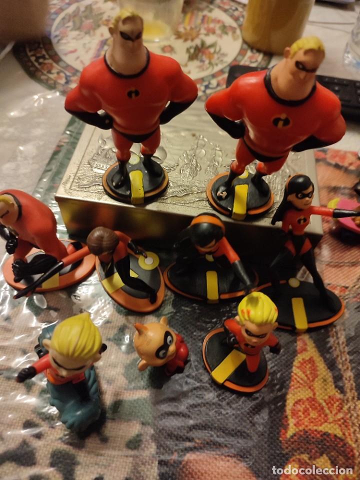 Rubber and PVC Figures: Lote coleccionable LOS INCREIBLES MU&Ntilde;ECO 9 FIGURAS dibujos animados disney