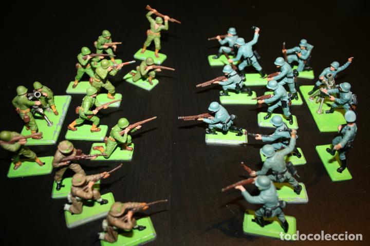 Figuras de Goma y PVC: britains deetail 109 combate 2&ordf; Guerra Mundial ej&eacute;rcitos americano, brit&aacute;nico y alem&aacute;n con morteros