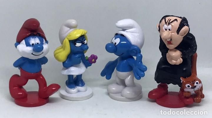 Figuras de Goma y PVC: LOS PITUFOS, PEYO, LOTE x4, 6 CMS APROX.