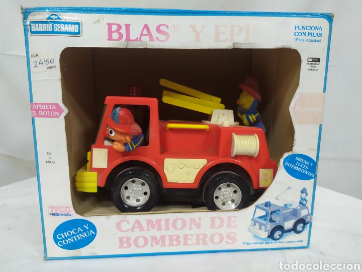 Figuras de goma y PVC: Cami&oacute;n de bomberos de Epi y Blas - Foto 1
