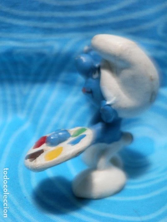 Figuras de goma y PVC: PITUFO PINTOR, PEYO - Foto 3